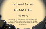 Hematite Tumbled Stone (Brazil) - Memory, Focus, Grounding and Protection - Crystal Healing