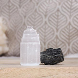 House Protection Set - Selenite and Black Tourmaline - Crystal Healing