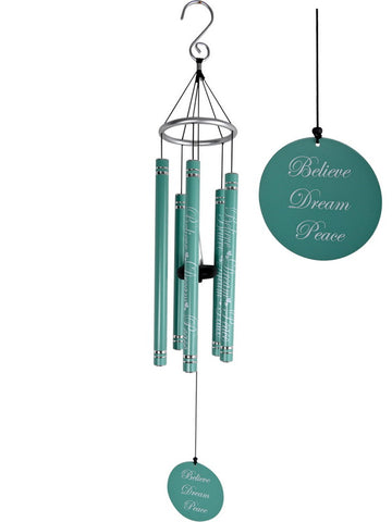 Inspirational Quotes  Wind Chime - Metal Tubes - Feng Shui - Home Decor - 91 cm
