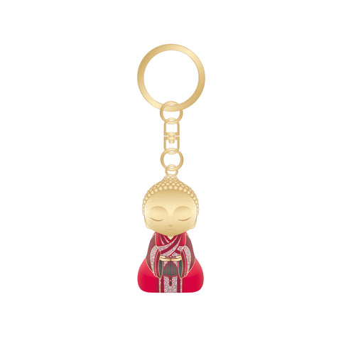 Little Buddha Figurine Keychain Key Ring - With Purpose - LIMITED EDITION - GIFT IDEA