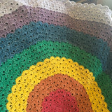 Chakra Inspired Lotus Mandala Blanket - Throw - Afghan - Shawl - Meditation - Hand Crocheted