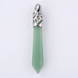 Green Aventurine Point Pendants - Free Chain - Comfort, Luck, Healing and Prosperity - Crystal Healing