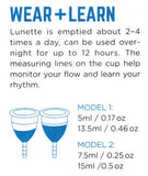 Lunette Menstrual Cup - Clear - Model 1 - light to normal flow