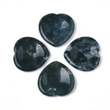 Moss Agate Heart Shaped Thumb Worry Stone 40mm - Growth, Nurturing and New Beginnings - Healing Crystal - Gift Idea