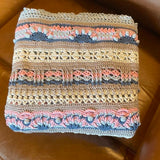 Stunning Design Blanket - Throw - Afghan - Crocheted - Handmade