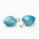 Apatite Puff Heart Pendant - Awareness, Communication and Flexibility - Healing Crystal - Gift Idea