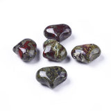 Dragon Blood Japser Heart 25mm - Fertility, Inner Wisdom, Courage and Grief Support - Healing Crystal - Gift Idea
