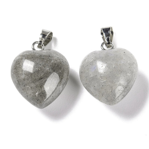 Labradorite Puff Heart Pendant - Strength, Transformation and  Intuition - Healing Crystal - Gift Idea