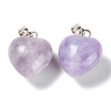 Lepidolite Puff Heart Pendant - Balance, Awareness and Transition - Healing Crystal - Gift Idea