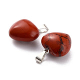 Red Jasper Puff Heart Pendant - Nurturing, Grounding and Stabilising - Healing Crystal - Gift Idea