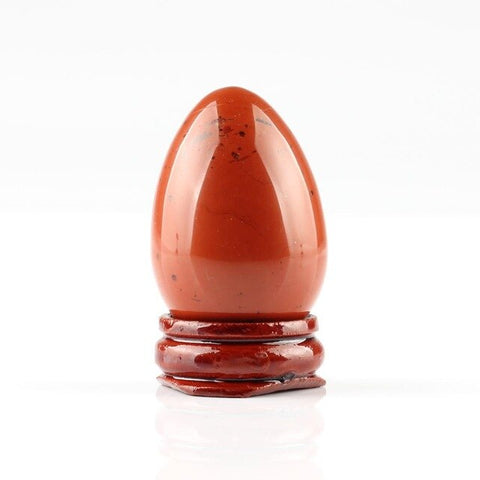 Red Jasper Gemstone Egg 50mm - Energy, Protection and Grounding - Easter Gift Idea