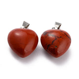 Red Jasper Puff Heart Pendant - Nurturing, Grounding and Stabilising - Healing Crystal - Gift Idea