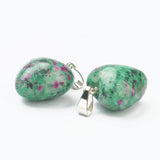 Ruby in Zoisite Puff Heart Pendant - Happiness, Joy, Self Confidence and Self Love - Crystal Healing