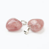 Strawberry Quartz Heart Pendant - Amplifies Intentions, Insight, Love and Understanding - Healing Crystal - Gift Idea