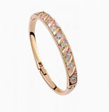 New PAVE Crystal Bangle Bracelet - 18k Gold Plate - made with Swarovski Crystal Elements - Christmas Gift idea