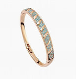 New PAVE Crystal Bangle Bracelet - 18k Gold Plate - made with Swarovski Crystal Elements - Christmas Gift idea