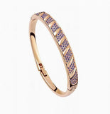 New PAVE Crystal Bangle Bracelet - 18k Gold Plate - made with Swarovski Crystal Elements - Christmas Gift idea