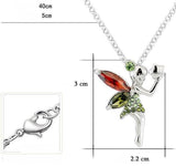 Swarovski Crystal Elements - Orla Fairy Girls Necklace - Platinum Plate - Gift Idea