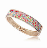 PAVE Crystal Bangle Bracelet - 18k Gold Plate - made with Swarovski Crystal Elements - Christmas Gift idea
