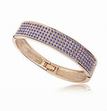 PAVE Crystal Bangle Bracelet - 18k Gold Plate - made with Swarovski Crystal Elements - Christmas Gift idea