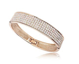 PAVE Crystal Bangle Bracelet - 18k Gold Plate - made with Swarovski Crystal Elements - Christmas Gift idea