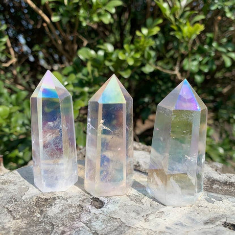 Angel Rainbow Aura Quartz Generator Tower Obelisk - Crystal Healing - Gift Idea