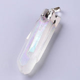 Angel Rainbow Aura Quartz Prism Pendant - Communication, Meditation, Enhances Healing - Crystal Healing