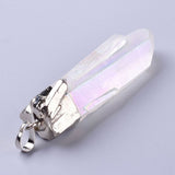 Angel Rainbow Aura Quartz Prism Pendant - Communication, Meditation, Enhances Healing - Crystal Healing