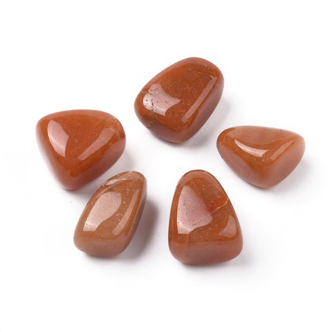 Red Aventurine Tumbled Stone - Creativity, Balance and Prosperity - Crystal Healing
