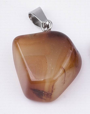 Carnelian - Small Free Form Tumbled Stone Necklace