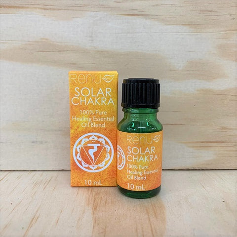 Renu Solar Plexus Chakra Essential Oil Blend with 100% Pure Essential Oils of Lemon, Cedarwood, Bergamot, Frankincense and Chamomile.