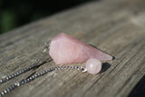 Rose Quartz Faceted Pendulum - Love • Friendship • Partnership