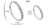 New PAVE Crystal Bangle Bracelet - White Gold Plate - made with Swarovski Crystal Elements - Christmas Gift idea