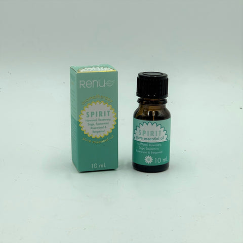 SPIRIT Pure Essential Oil Blend 10 ml - Howood, Rosemary, Sage, Spearmint, Rosewood and Bergamot - RENU Aromatherapy