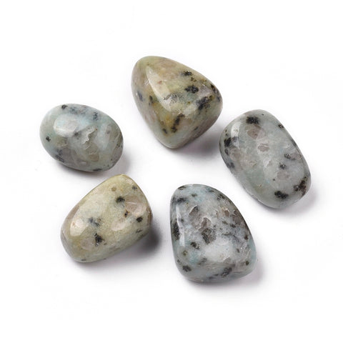 Sesame Kiwi Jasper Tumbled Stone - Healing, Stress and Nurturing - Crystal Healing