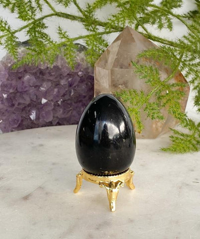 Shungite Egg 60mm - Purification, Protection and Shielding - Crystal Healing - Easter Gift Idea