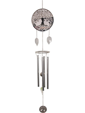 Tree of Life Wind Chime - Metal Tubes - Feng Shui - Home Decor - 110 cm - Mothers Day Gift Idea