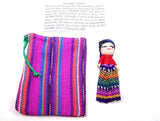 Large Worry Doll in Textile Pouch