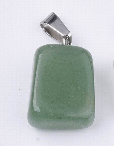 Green Aventurine - Small Free Form Tumbled Stone Necklace