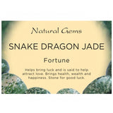 Snake Dragon Jade (China) Tumbled Stone - Good Fortune, Good Luck, Health and Happiness