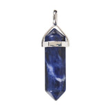 Sodalite-Double-Point-Necklace-FREE-Stainless Steel Chain