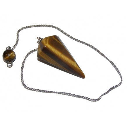 Tiger Eye Faceted Pendulum - Balance • Willpower • Courage • Clear Thinking