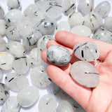 Tourmalinated Quartz Tumbled Stone (Brazil) LARGE - Protection, Grounding and Removes Negativity