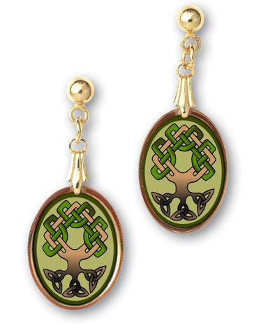 Celtic Tree of Life Earrings - Handcrafted