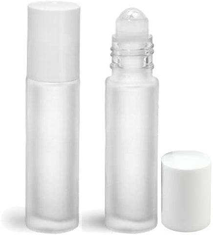 Frosted Essential Oil Roller Bottle 10ml - Glass Roller Ball