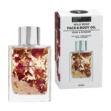 Wild Rose Crystal Infused (Rose Quartz) Body and Facial Oil with 24k Gold and Wild Flowers - 100 ml