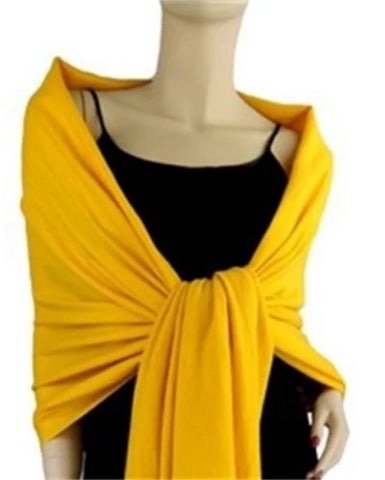 Chakra Pashmina (Yellow) Solar Plexus - Scarf - Shawl - Cashmere Blend