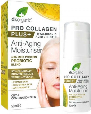 Dr Organic Pro Collagen Plus Probiotics - 50ml - Oily and Combination Skin