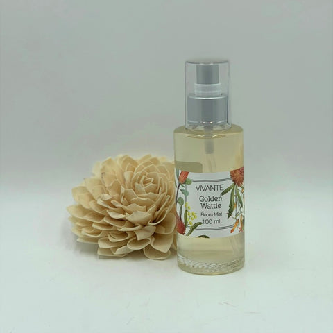 Australiana Golden Wattle Aromatherapy Room Mist Spray 100ml - Sweet and Floral - Vivante - Mothers Day Gift Idea