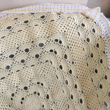 Beautiful Heirloom Shell Design Blanket LEMON/WHITE - Baby - Christening - Gift - Throw - Afghan - Shawl - Hand Crocheted